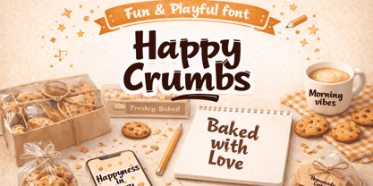 Happy Crumbs Font Poster 7
