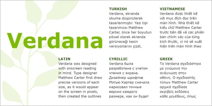 Verdana Font Poster 4