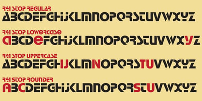 R41 Stop Font Poster 5