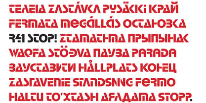 R41 Stop Font Poster 3