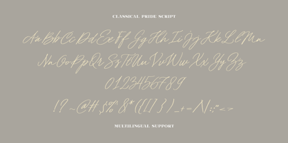 Classical Pride Font Poster 5