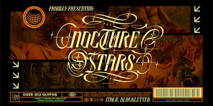 Nocture Stars Font Poster 1