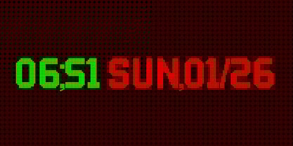 Digital wall clock Font Poster 6