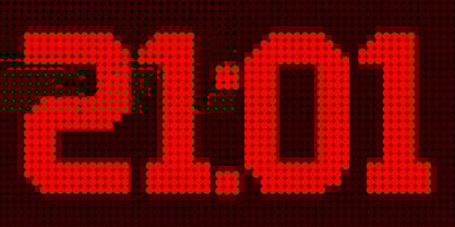 Digital wall clock Font Poster 2