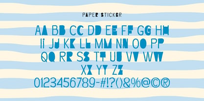 Paper Sticker Font Poster 6