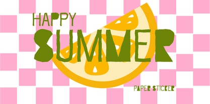 Paper Sticker Font Poster 3