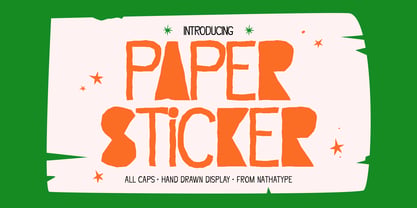 Paper Sticker Font Poster 1