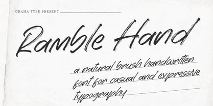 Ramble Hand Font Poster 1