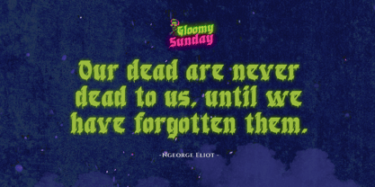 Gloomy Sunday Font Poster 9