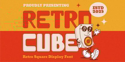 Retrocube Font Poster 1