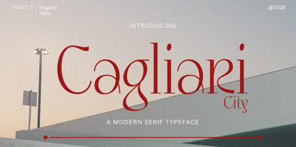 Cagliari City Font Poster 1