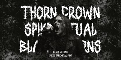 Black Rotting Font Poster 3