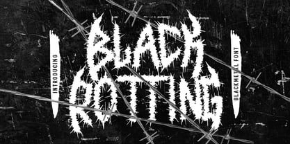 Black Rotting Font Poster 1
