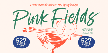Pink Fields Font Poster 1