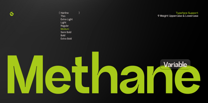 GC Methane Font Poster 1