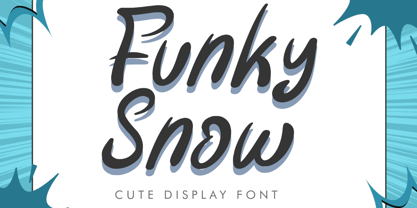 Funky Snow Italic Font Poster 1