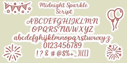 Midnight Sparkle Font Poster 2