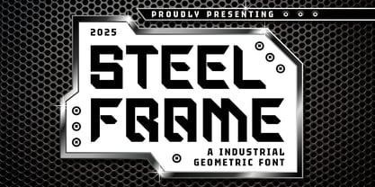 Steel Frame Font Poster 1