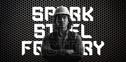 Steel Frame Font Poster 4