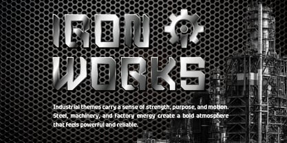 Steel Frame Font Poster 2
