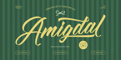 Amigdal Font Font Poster 1