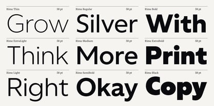 Rime Font Poster 3