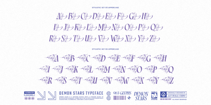 Demon stars Font Poster 11