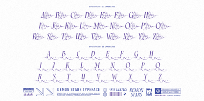 Demon stars Font Poster 13