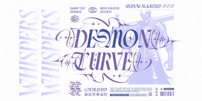 Demon stars Font Poster 2