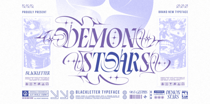 Demon stars Font Poster 1
