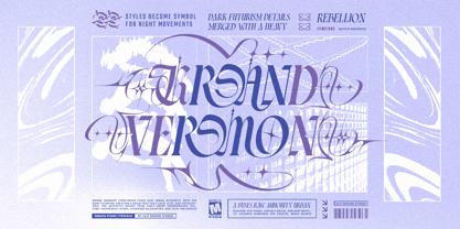 Demon stars Font Poster 8