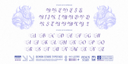 Demon stars Font Poster 9