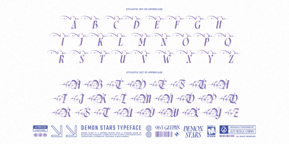 Demon stars Font Poster 14
