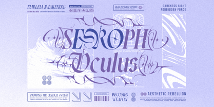 Demon stars Font Poster 4