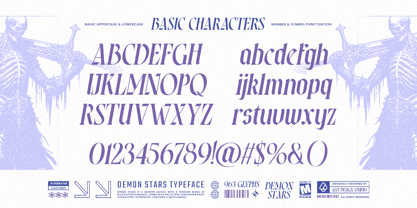 Demon stars Font Poster 6