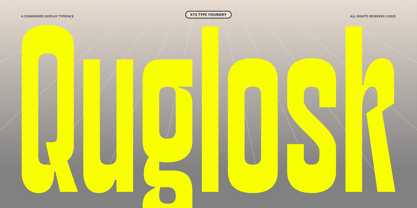 K73 Quglosk Font Poster 1