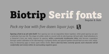 Biotrip Serif Font Poster 15
