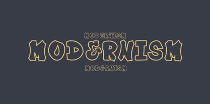 Plump Outline Font Poster 8