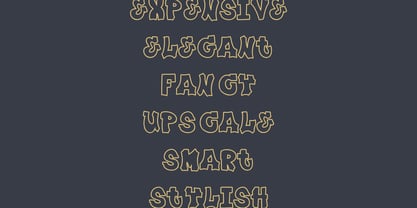 Plump Outline Font Poster 3