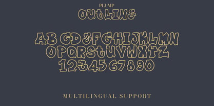 Plump Outline Font Poster 9