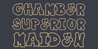 Plump Outline Font Poster 2