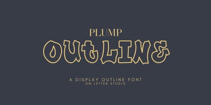 Plump Outline Font Poster 1