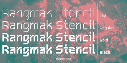Rangmak Stencil Font Poster 2