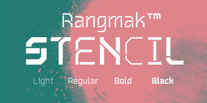 Rangmak Stencil Font Poster 1