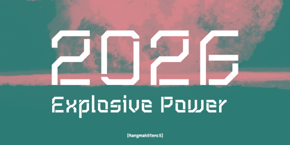 Rangmak Stencil Font Poster 10