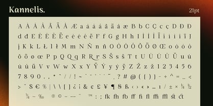 Kanellis Font Poster 10