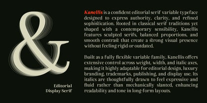 Kanellis Font Poster 11