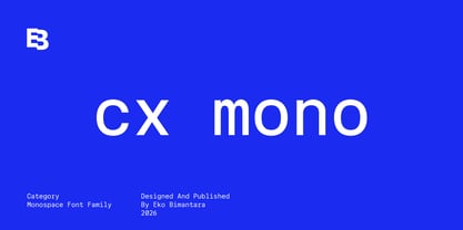 Cx Mono Font Poster 1
