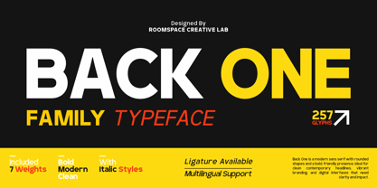 RCL Back One Font Poster 1