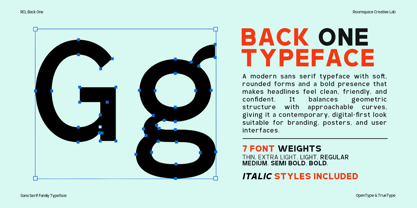 RCL Back One Font Poster 7